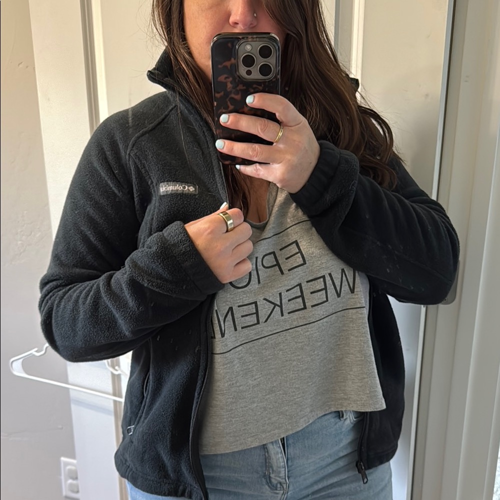 Columbia Black Full-Zip Fleece